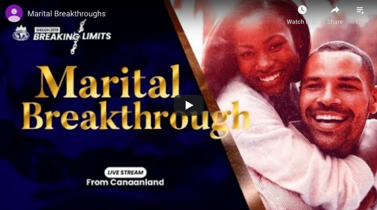 SHILOH 2019 MARITAL BREAKTHROUGH SESSION LIVE BROADCAST
