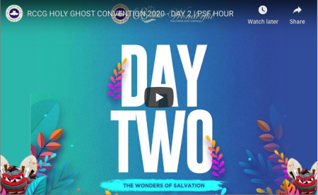 Rccg Holy Ghost Convention 2020 Day 2 Live Broadcast