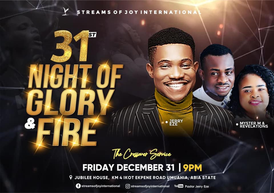 Streams of Joy Crossover Service 31st December 2022 (New Year Eve 2023)