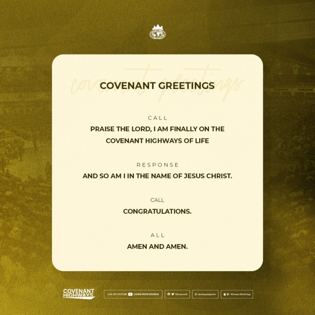 WINNERS 2023 COVENANT GREETINGS Daily Devotionals