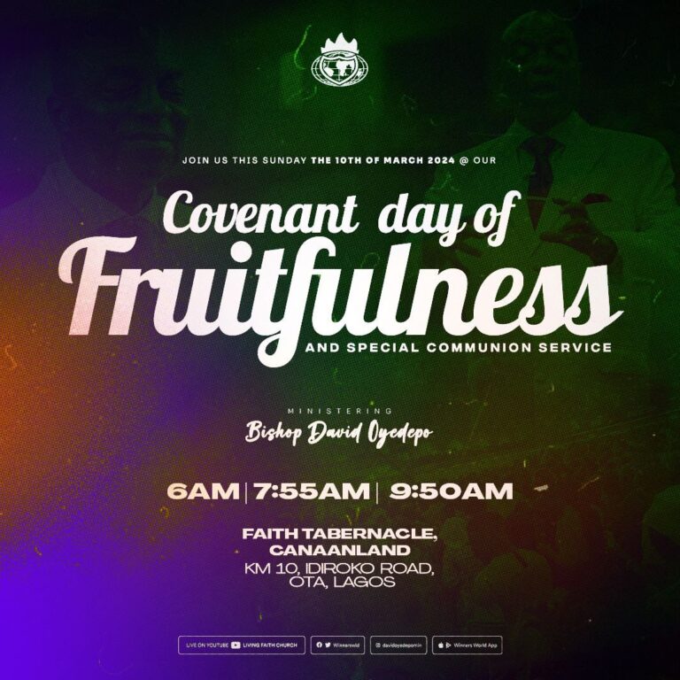 Covenant Day of Fruitfulness 10th March 2024